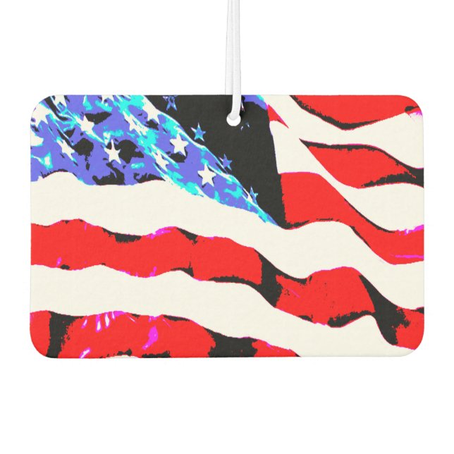 American flag car air freshener (Front)