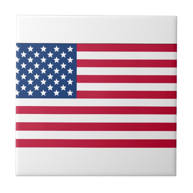American Flag Ceramic Tile (Front)
