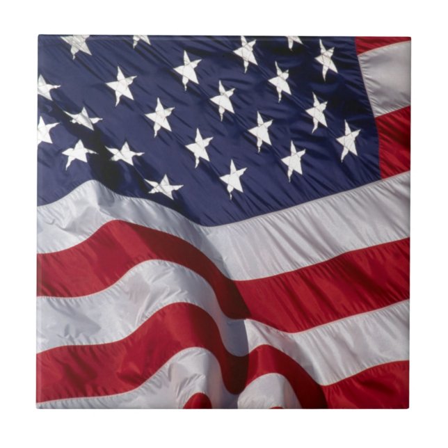 American Flag Ceramic Tile (Front)