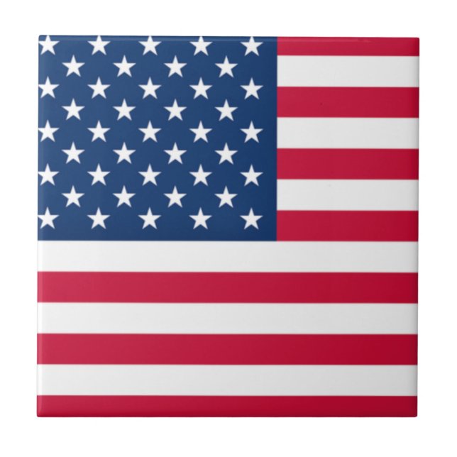 American Flag Ceramic Tile Patriotic (Front)