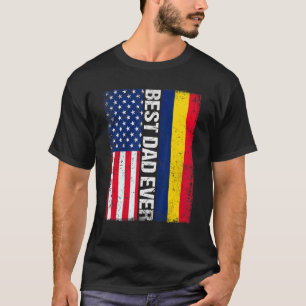 American Flag Chad Flag Best Dad Ever Family T-Shirt