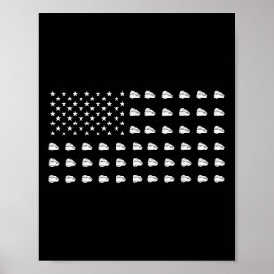 American Flag Chicken Food Usa Patriotism Patriot Poster
