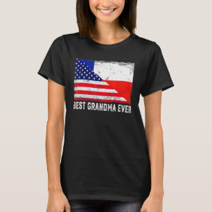 American Flag Chile Flag Best Grandma Ever Family T-Shirt