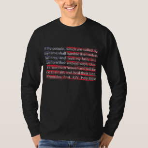 American Flag Christian Scripture 2 Chronicles 714 T-Shirt