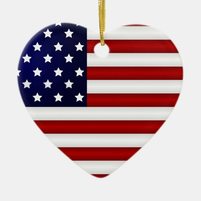 American Flag Christmas Ornament (Front)