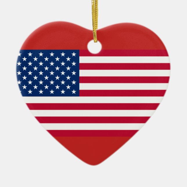 American Flag Christmas Ornament (Front)