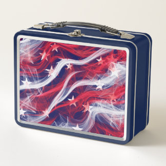American flag classic custom lunch box
