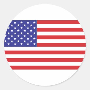 American Flag Classic Round Sticker