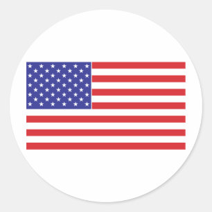 American Flag Classic Round Sticker