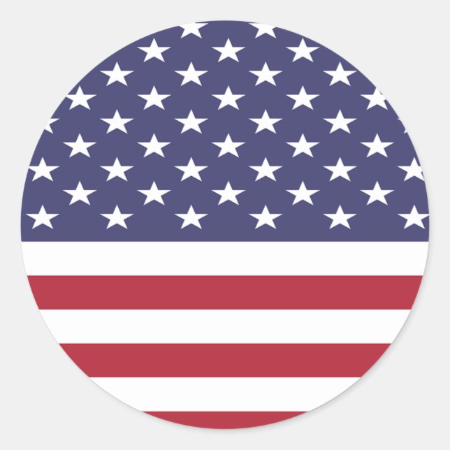  American flag Classic Round Sticker (Front)