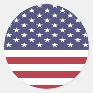 American flag Classic Round Sticker