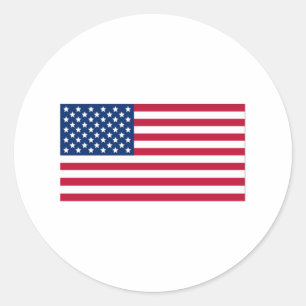 American Flag Classic Round Sticker