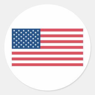 American Flag Classic Round Sticker