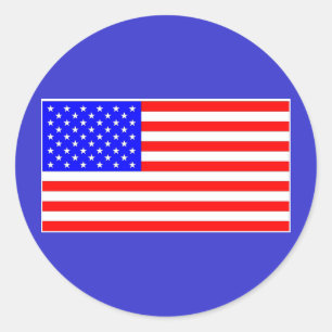 AMERICAN FLAG CLASSIC ROUND STICKER