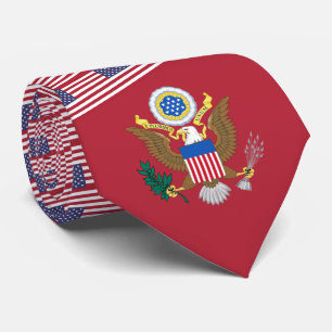 American Flag & Coat of Arms, United States Tie
