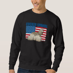 American Flag Cocker Spaniel Sweatshirt