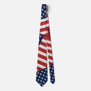 American flag collection tie
