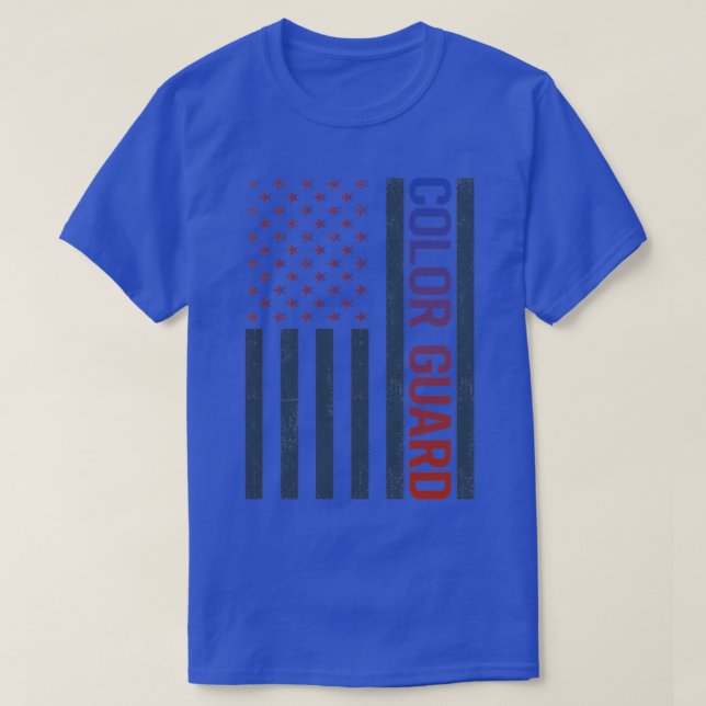 American Flag Colour Guard Colorguard T-Shirt (Design Front)