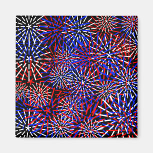 American Flag Colours Firework Design Magnet