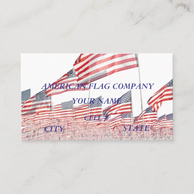 American Flag Company Business Card (Front)