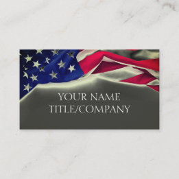 American Flag Company Name Business Card