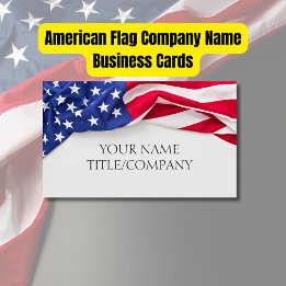 American Flag Company Name Business Card