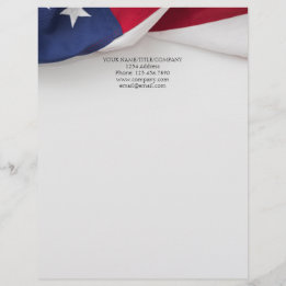 American Flag Company Name Business Custom Letterhead