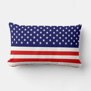 American Flag Cool Patriotic Lumbar Cushion