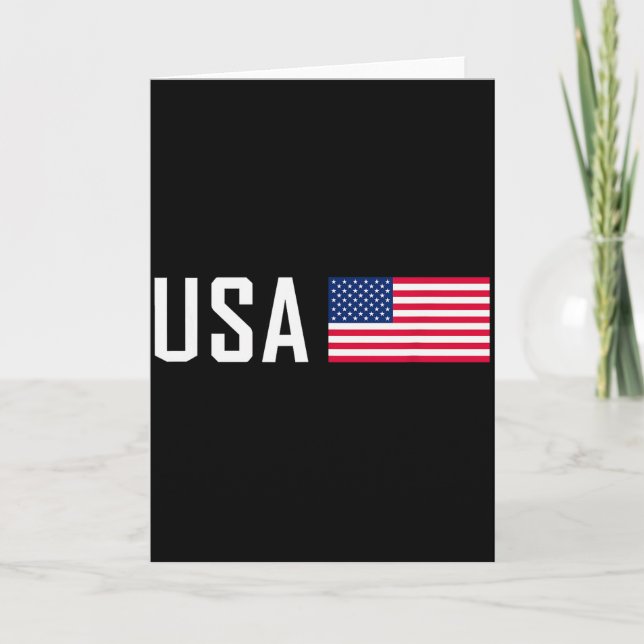 American Flag Cool Patriotic Men Women 4th Of July Card (Front)