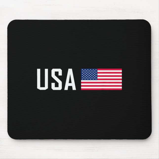 American Flag Cool Patriotic Men Women 4th Of July Mouse Pad (Front)