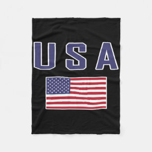 American Flag Cool Patriotic Usa Flags Men Women Fleece Blanket