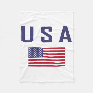 American Flag Cool Patriotic Usa Flags Men Women Fleece Blanket
