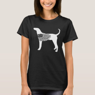 American Flag Coonhound For Plott Bluetick Redbone T-Shirt