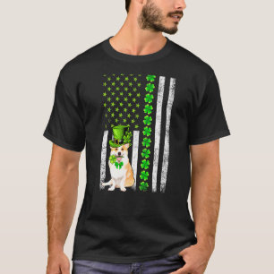 American Flag Corgi Dog St Patricks Day T-Shirt