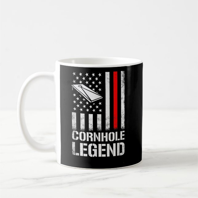 American Flag Cornhole cornhole Coffee Mug (Left)
