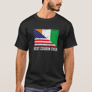 American Flag & Côte D'ivoire Flag Best Cousin Eve T-Shirt