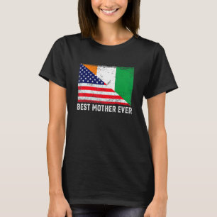 American Flag & Côte D'ivoire Flag Best Mother Eve T-Shirt