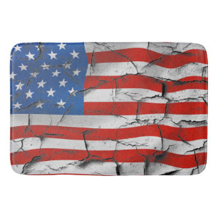 American Flag Country Rustic VintageStyle Bath Mat