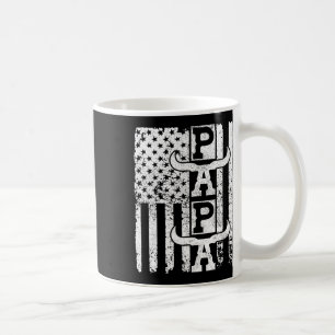 American Flag Cowboy Dad Birthday Father Outfit We Coffee Mug