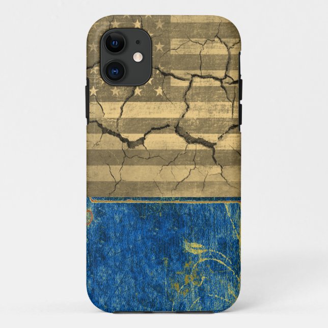 American flag cracked Case-Mate iPhone case (Back)