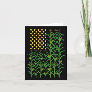 American Flag Crop Farmers Farm Farming 4th Of Jul Card