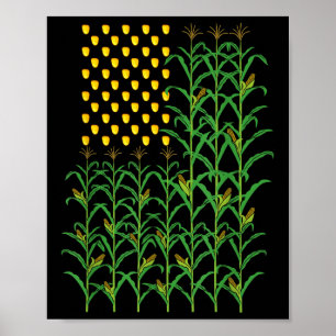 American Flag Crop Farmers Farm Farming 4th Of Jul Poster