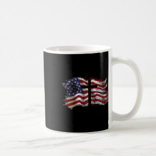 American Flag Cross For Patriotic Usa Christians G Coffee Mug