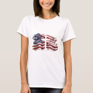American Flag Cross For Patriotic Usa Christians G T-Shirt