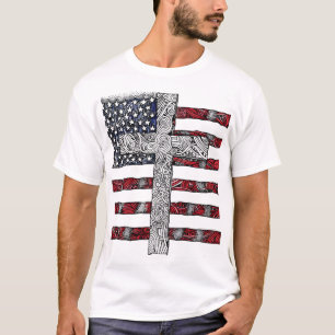 American flag cross T-Shirt