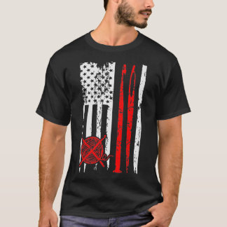 American Flag Crotcheting Gift Patriotic Sewing T-Shirt