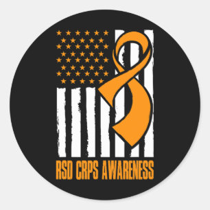 American Flag Crps Awareness Classic Round Sticker