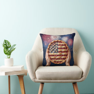 American Flag Crust on a Cherry Pie Cushion