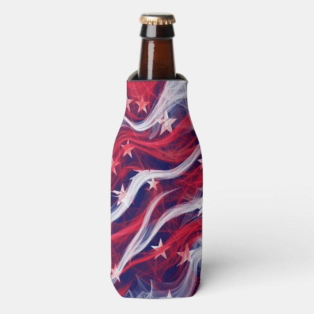American flag Custom Bottle Cooler (Bottle Front)
