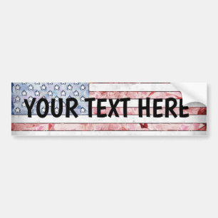 AMERICAN FLAG CUSTOM CREATE YOUR OWN  BUMPER STICKER